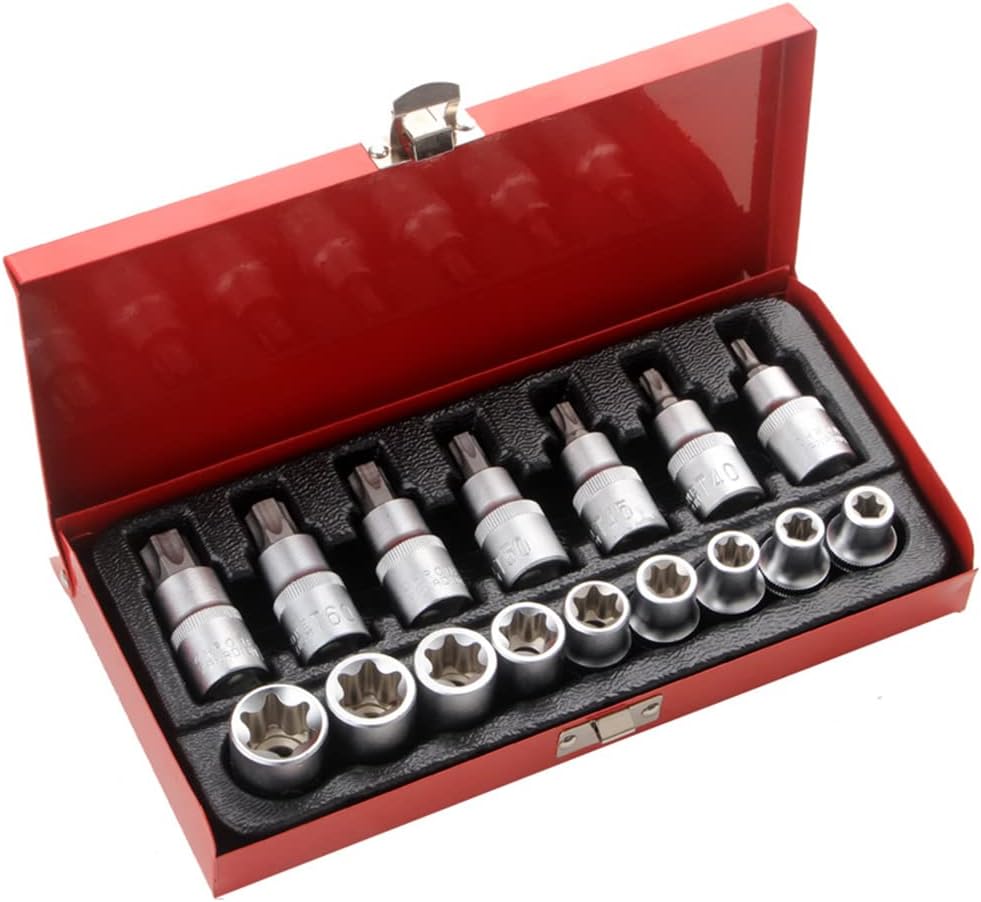 16 Pcs Star Bit Socket Set With Storgae Box Steel E10-E24 T30-T70 Hexagon Socket Set