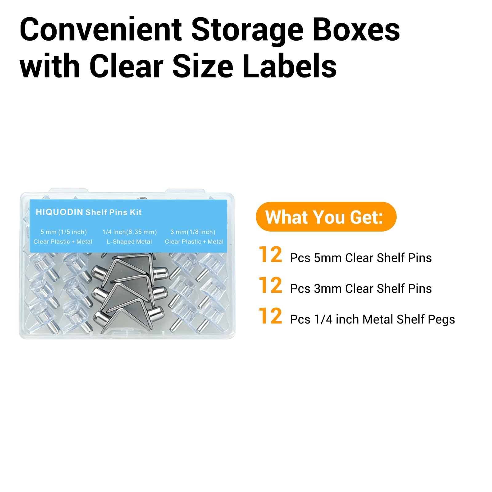 36PCS Shelf Pegs for Shelves , Assorted Size Shelf Pins Kit — Amazon image 7