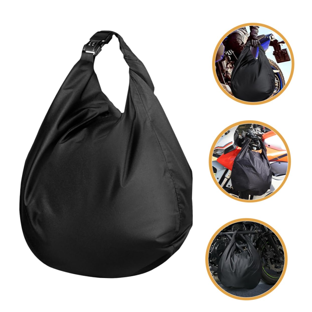 CHILDWEET Borsa per Casco Oxford, Portacasco Portatile Nero, Apertura Facile, per Riporre Casco da Bicicletta da Equitazione