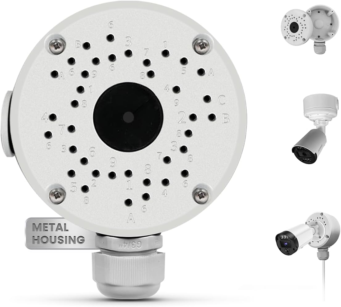 Metal Universal Junction Box for IP Security Cameras, IP66 Waterproof Mount Bracket for Bullet Surveillance Cameras(100 Pack)