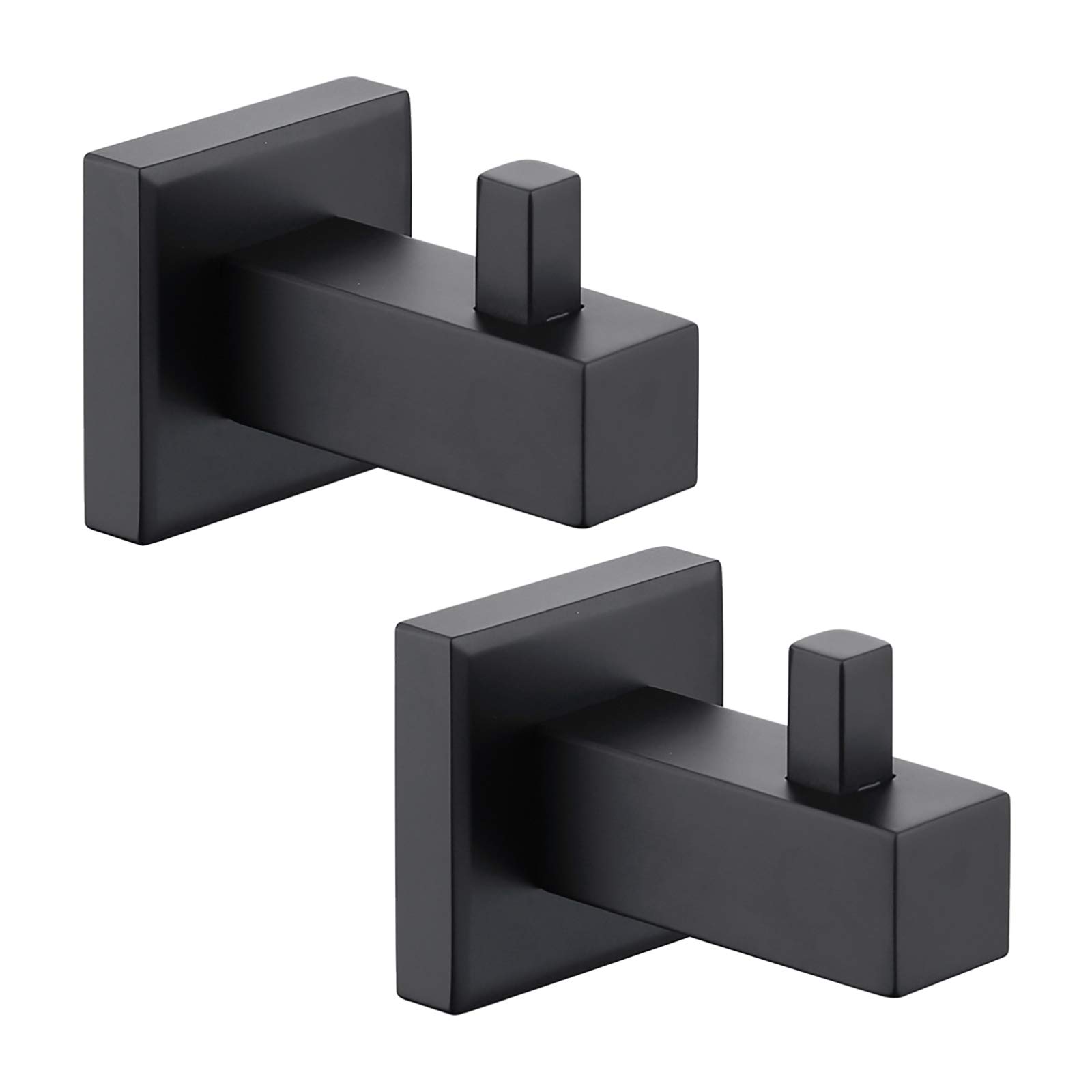 Handtuchhaken, Kleiderhaken Wandhaken Hakenleiste 304 Edelstahl Mantelhaken, Garderobenhaken für Küche, Büro, Bad, Schraube Installation,Schwarz