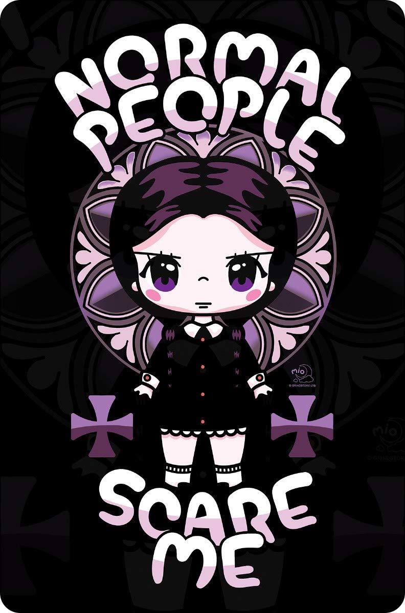 Mio Moon Nc Normal People Scare Me Small Tin Sign Black 10 X 15Cm
