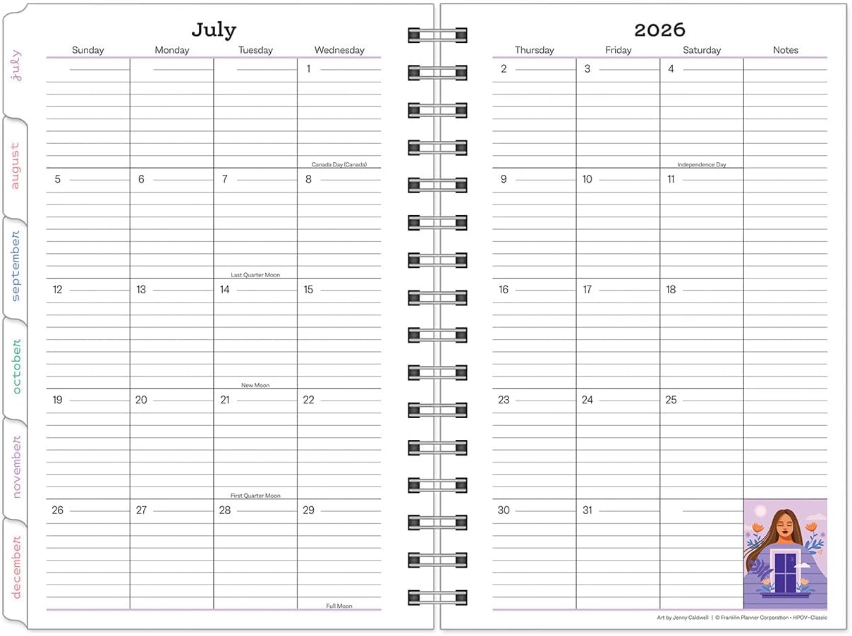 FranklinCovey - Her Point of View Planning Notebook | Six-Month Wire-Bound (Classic, Jul 2026 - Dec 2026)