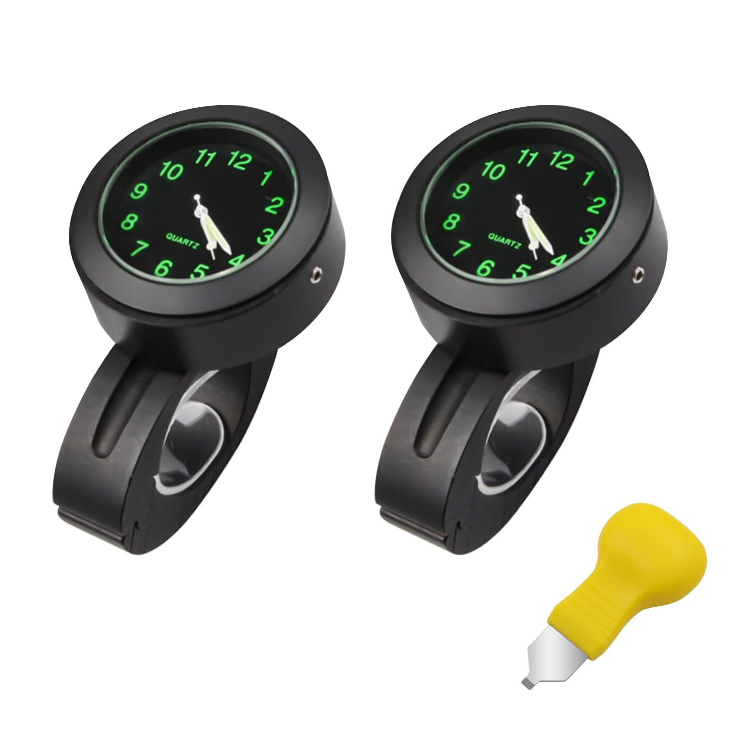 IP65 Motorradzubehör Tyenaza Motorrad Lenkeruhr & Thermometer Set