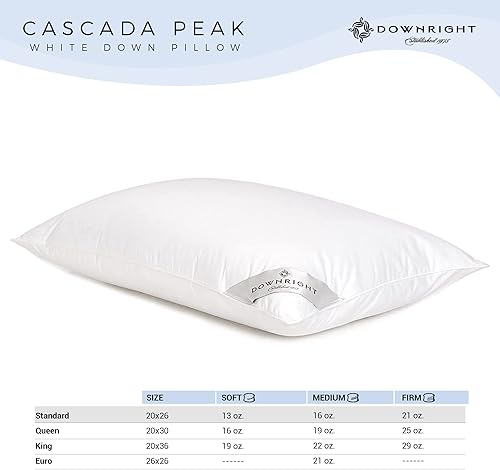Miniatura 6 de Downright Almohada Cascada Peak de plumón de 300 hilos, 16 onzas, estándar 20 x 26