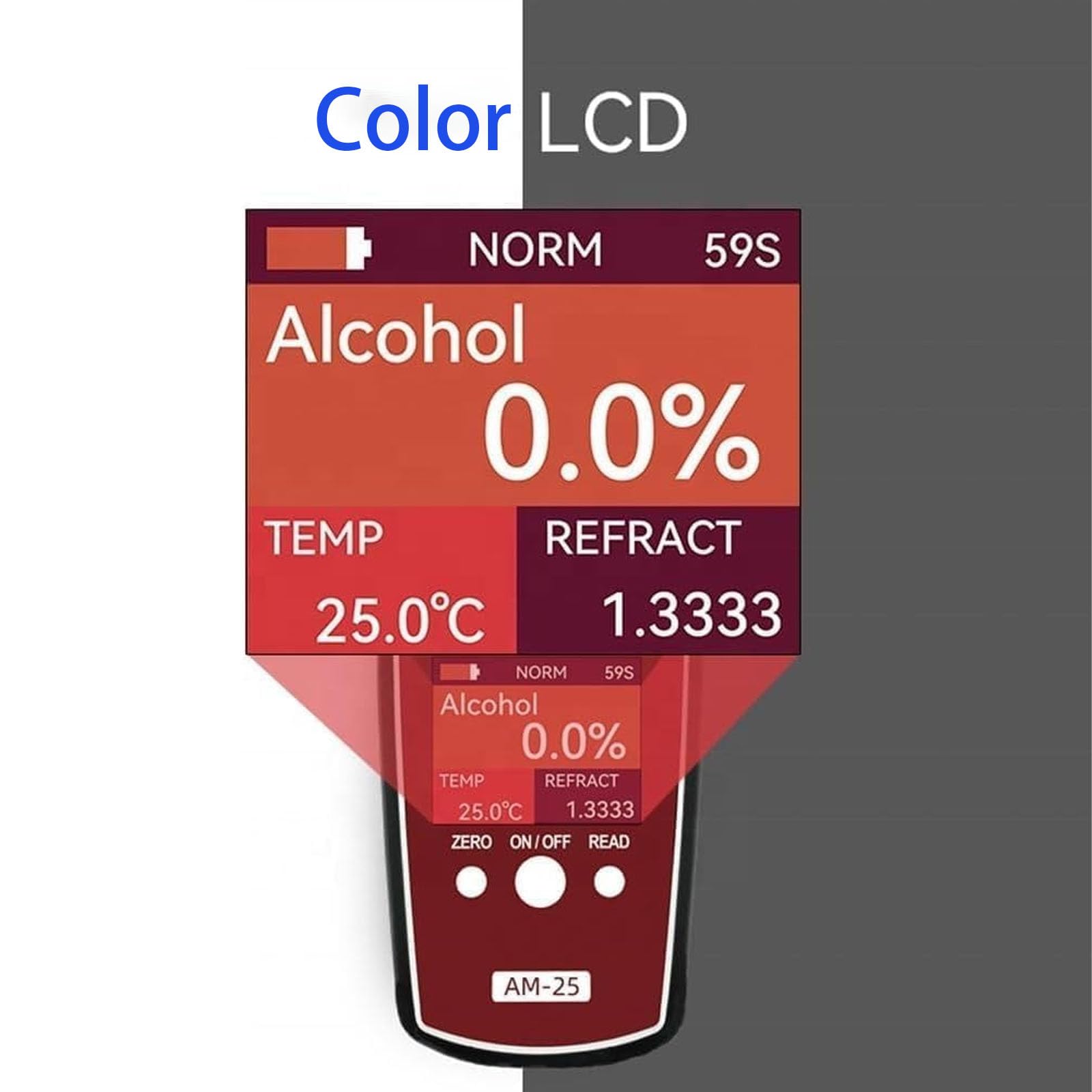 Probador digital de alcohol, hidrómetro portátil, precisión del 0,2%, lectura rápida de 3 segundos, reutilizable para pruebas de pureza y concentración de etanol