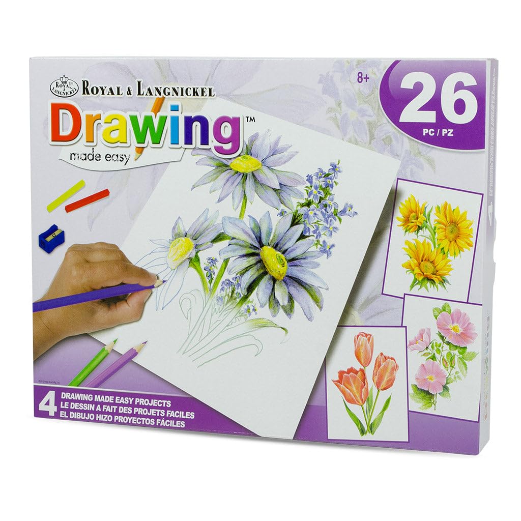 Royal and Langnickel Drawing Made Easy 4 Flower Projects Set