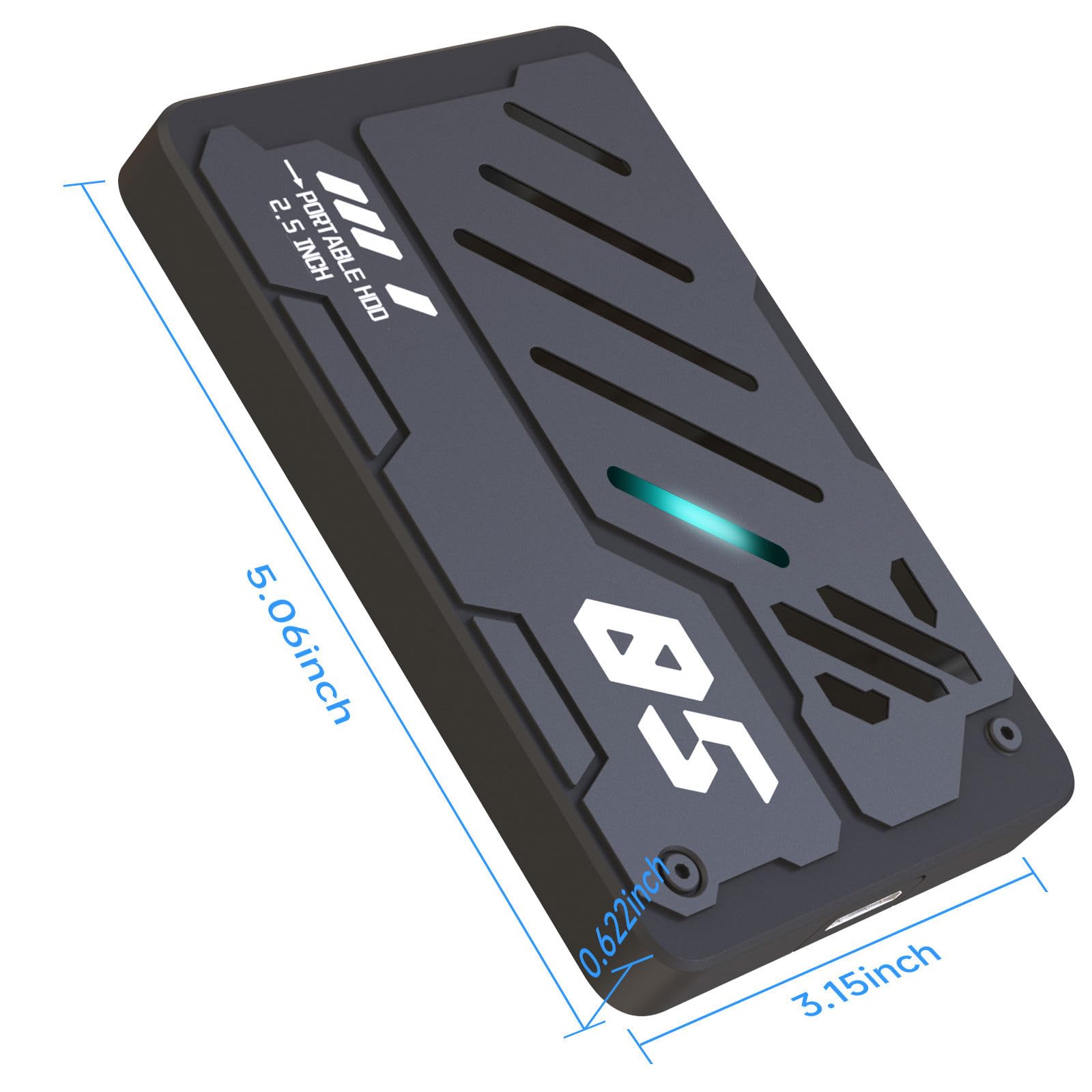 Amazon | USB3.0 2.5 インチアルミ合金外部ドライブ高速データ転送