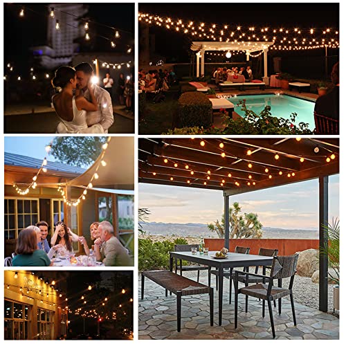 Damaing Outdoor String Lights 200 Ft Waterproof Patio Lights With 102 St38 Shatterproof Led Bulbs, Dimmable Vintage Edison String Lights For Outside House Backyard Porch Gazebo Party,2-Pack X 100Ft #TOP6