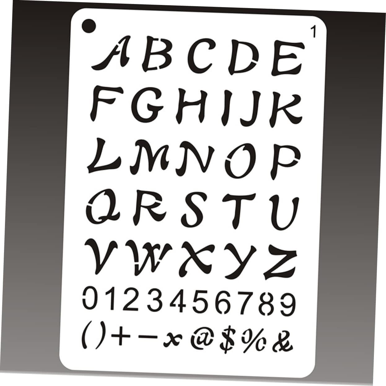 8Pcs English Alphabet and Number Stencils for DIY Painting Craft Projects and Scrapbooking Large Calligraphy Templates for Artists