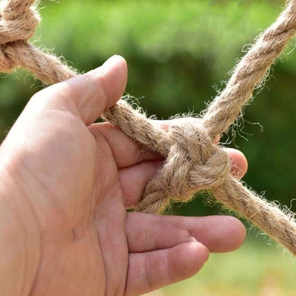 Hemp Rope Cargo Net, Wall Decorative Net, Kids Stair Balcony Railings Fence Playground Safety Net, Outdoor Swing Treehouse Plant Climbing Net Decoration (Color : 8mm/10cm, Size : 1m*) (8mm/10cm *)
