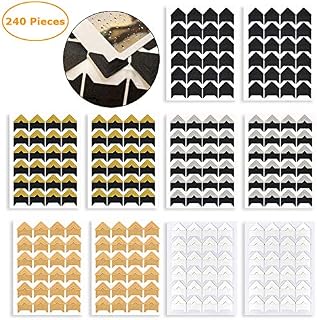 Photo Corners Self Adhesive Stickers for DIY Scrapbook, Photo Album, Trip Journal, Memory