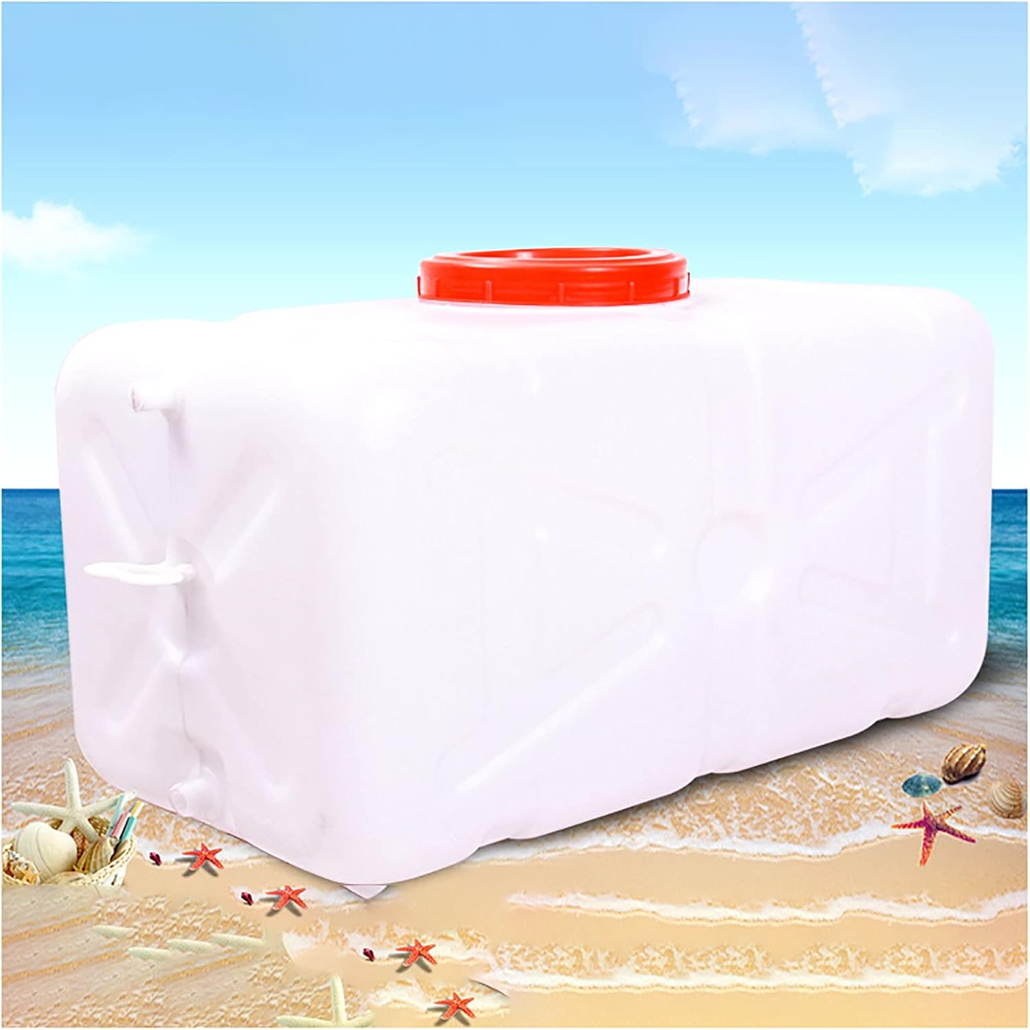 Water Tank Camping Square Barrel Plastic Bucket 80L Portable Water Container Outdoor Travel Multifunctional Water Tank Portable Car Camping Water Tank Drinking Water Container(Size:80L)
