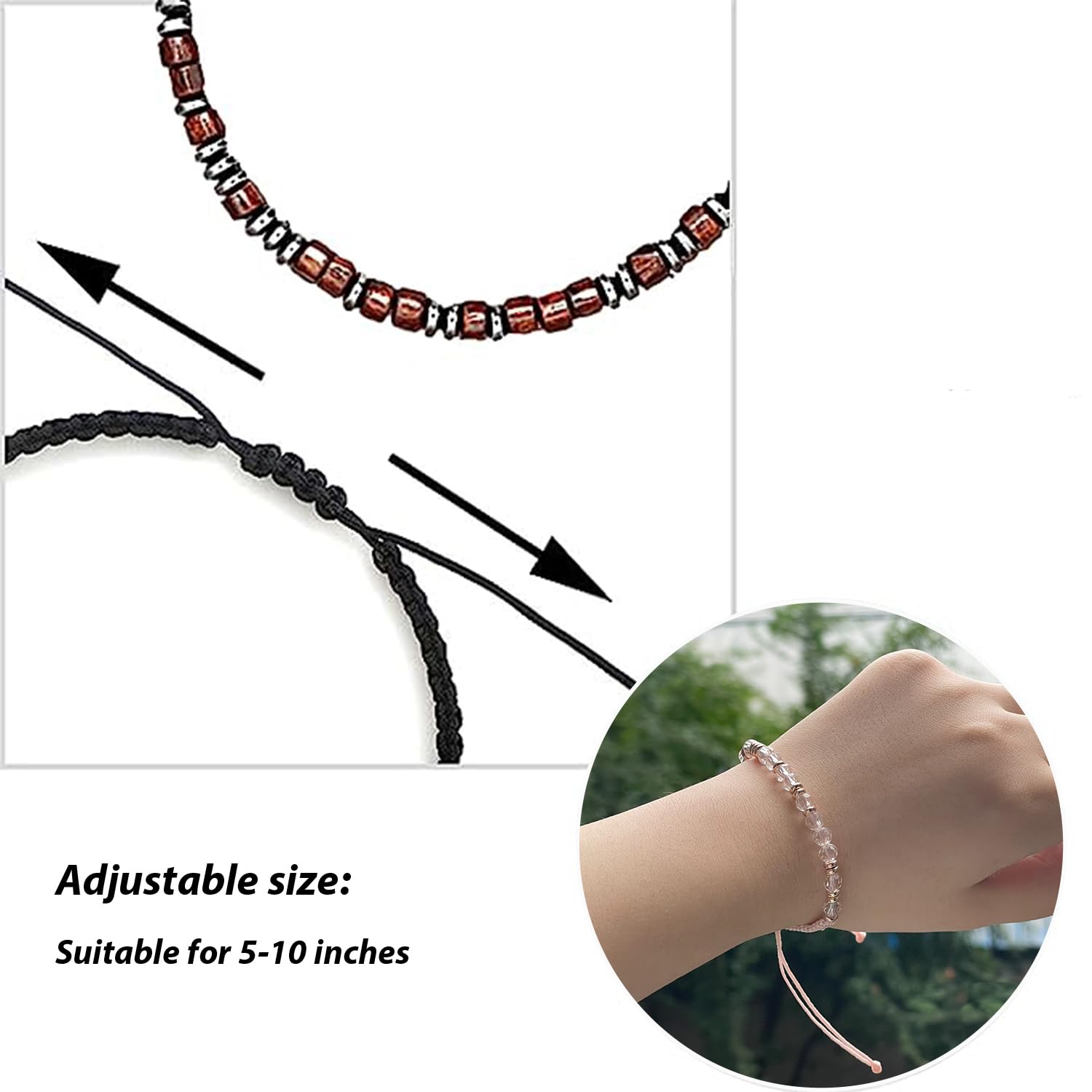 Hug from Heaven Morse Code Bracelet - Until We Meet Again, Black Hematite Beads for Men and Women