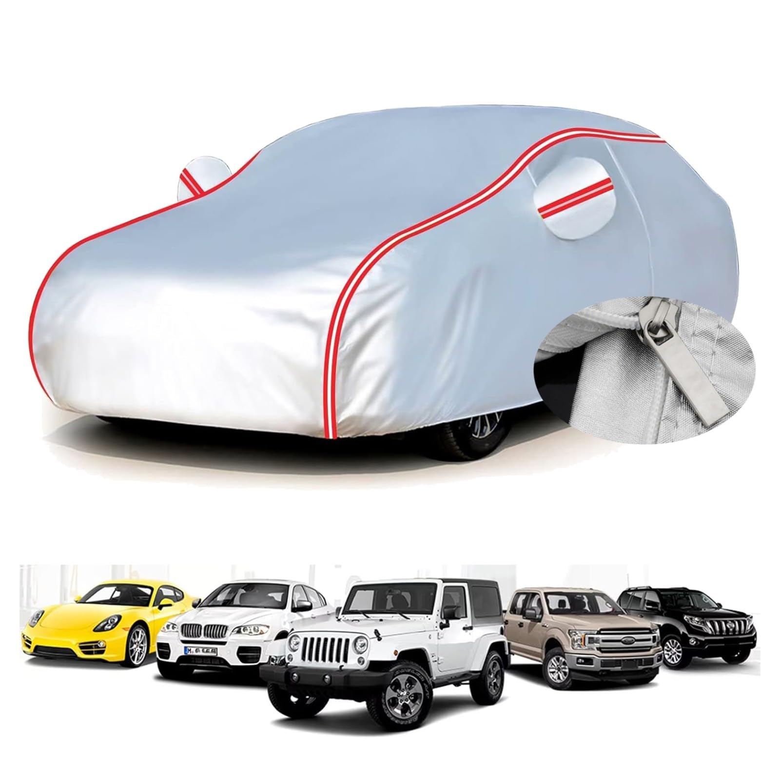 Housse de Voiture pour Nissa𝘯 Kicks 2018 2017-2020 (429.5 x 176 x 158.5cm),Couverture complète de la Voiture,Bords élastiques,Durable,imperméable,Anti-poussière,résistant aux UV