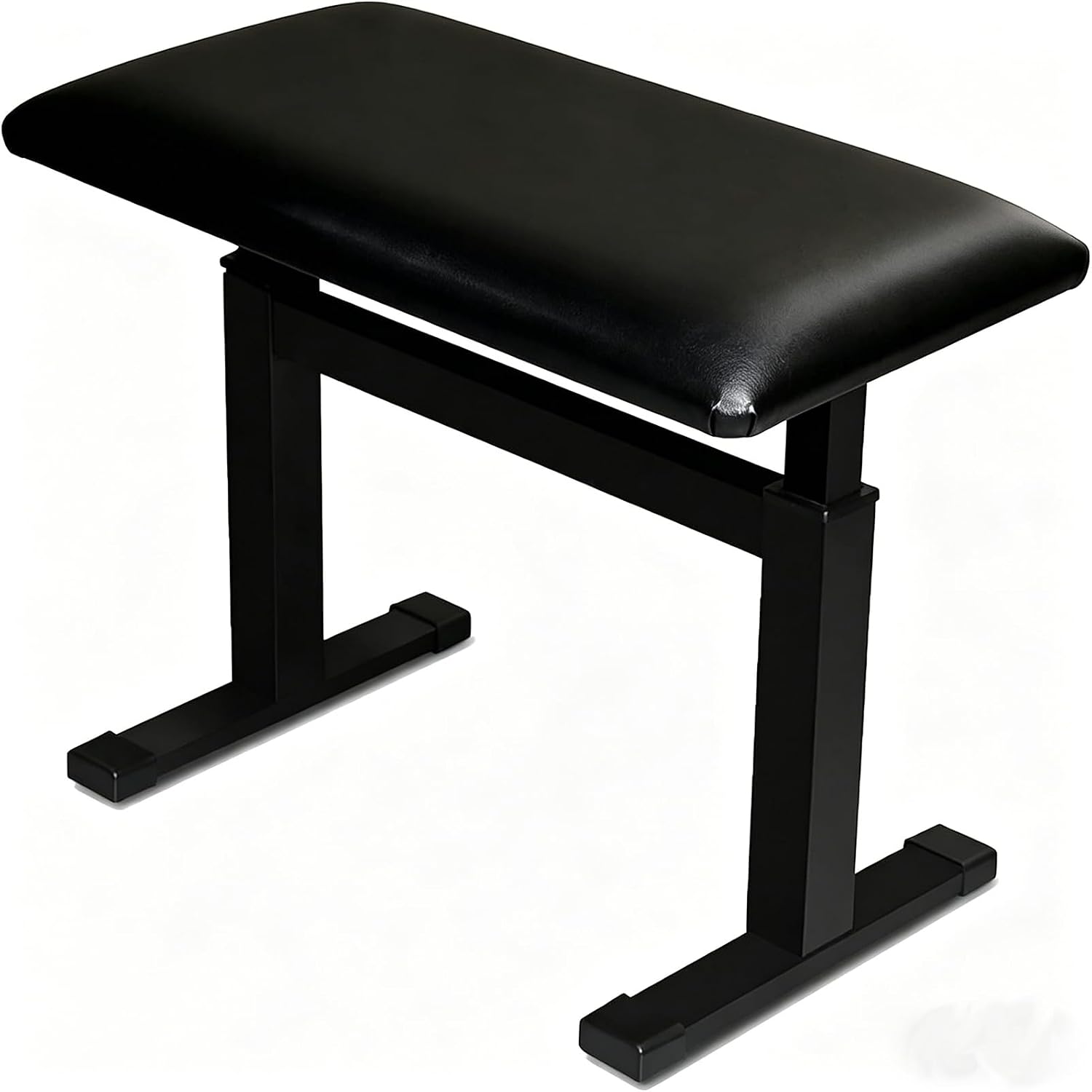 Leather Piano Bench Luxury Genuine Leather Piano Stool I-Shaped Piano Bench,Hydraulic Automatic Lifting Technology,Strong Load-Bearing