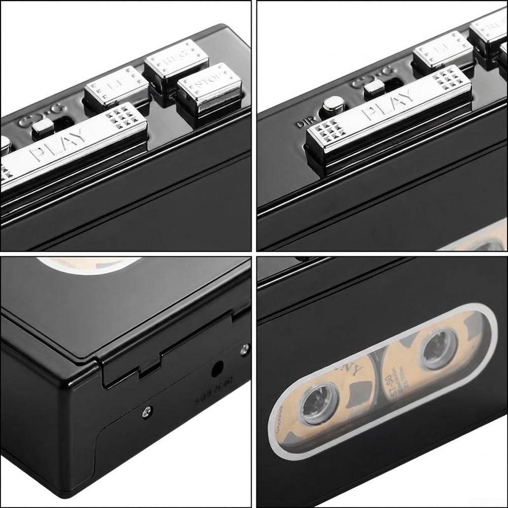 Reproductor de Casete para retro Metal USB Grabación MP3 Reproductor
