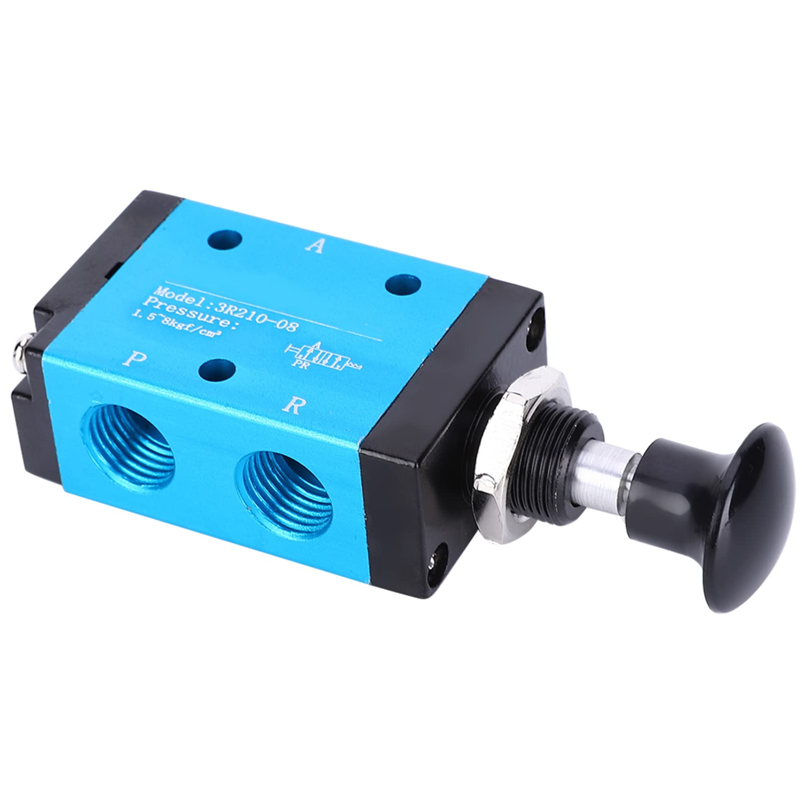 Fafeicy Air Valve, Two-Position Three-Way Hand Valve 1/4 Inch Pneumatic Components Machinery Parts 3R210-08 0-60 ℃, Manual Valve