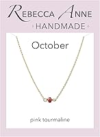 Vista 175 de Gargantilla de piedra natal – Regalo de cumpleaños, regalo para niña, mujer, amiga, hija, esposa, mamá, ella, joyas de piedras preciosas para uso