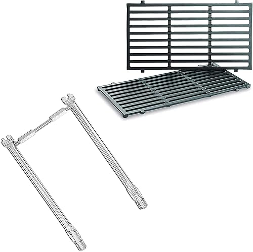 Uniflasy Kit de piezas de repuesto para parrilla Weber Spirit 200 Series, parrilla de cocción para parrilla, tubos de quemador de parrilla para