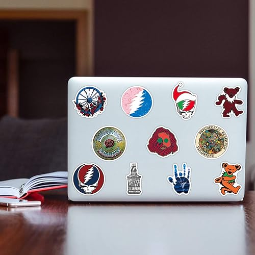 Miniatura 6 de 50 calcomanías de roca, calcomanías de vinilo impermeables para laptop, patineta, computadora, hidroflask, teléfono, álbumes de recortes