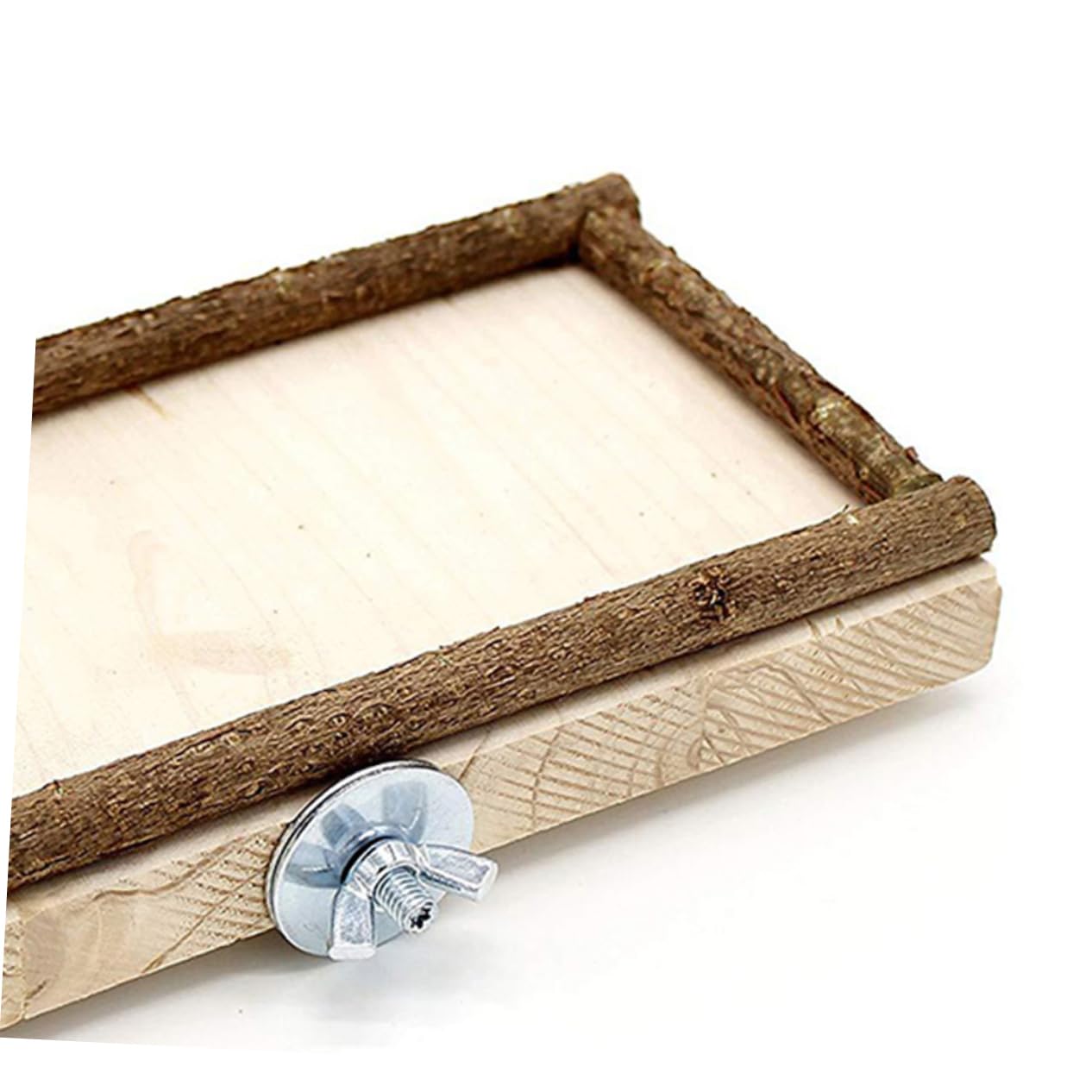 Toyvian 2pezzi Piattaforma Gioco Legno Per Pappagalli Giocattolo Per Uccelli Con Funzione Di Nutrimento Adatta Cockatiels e Pappagalli Facile Da Installare e Sicura Per Animali Domestici