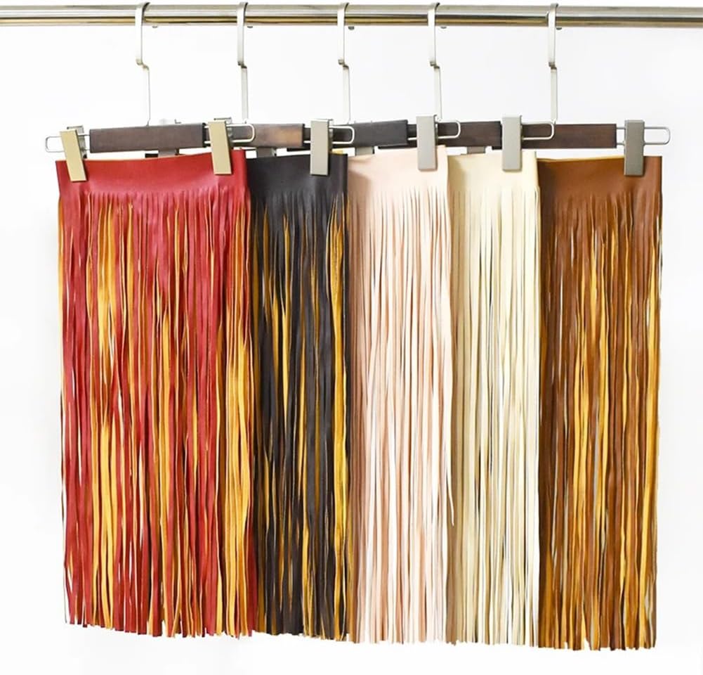 Leather Tassel Trim, 25.19x21.65in Craft Fringe Ribbon for DIY Dress Skirt Sewing Clothing Decoration, Peach Pink