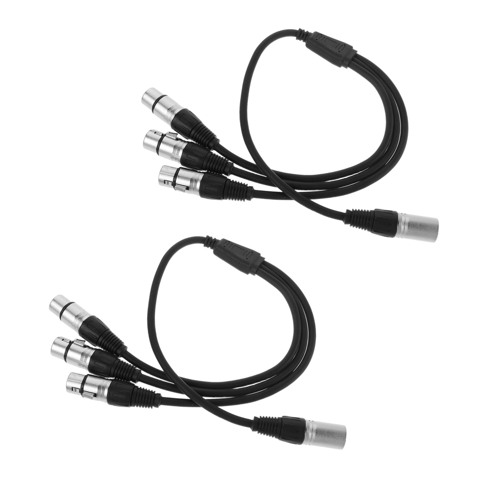 Cavo Audio Xlr 1 a 3, Splitter Microfono 0, 6m, 2 Pezzi | Connessione Bilanciata, Schermatura Anti-interferenze, Design Salvaspazio, per Palco e Produzione Musicale