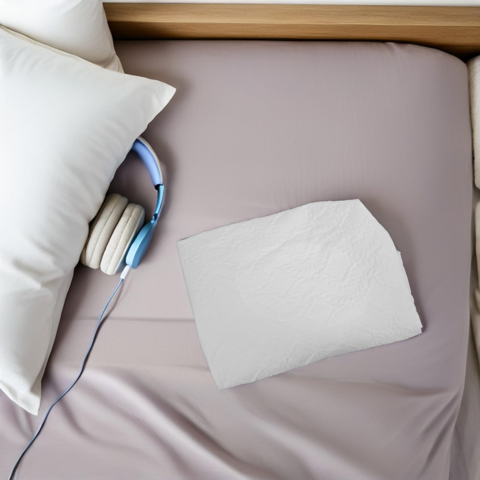 ABOOFAN Coprimaterasso Aderente 360 Gradi in Cotone Bianco