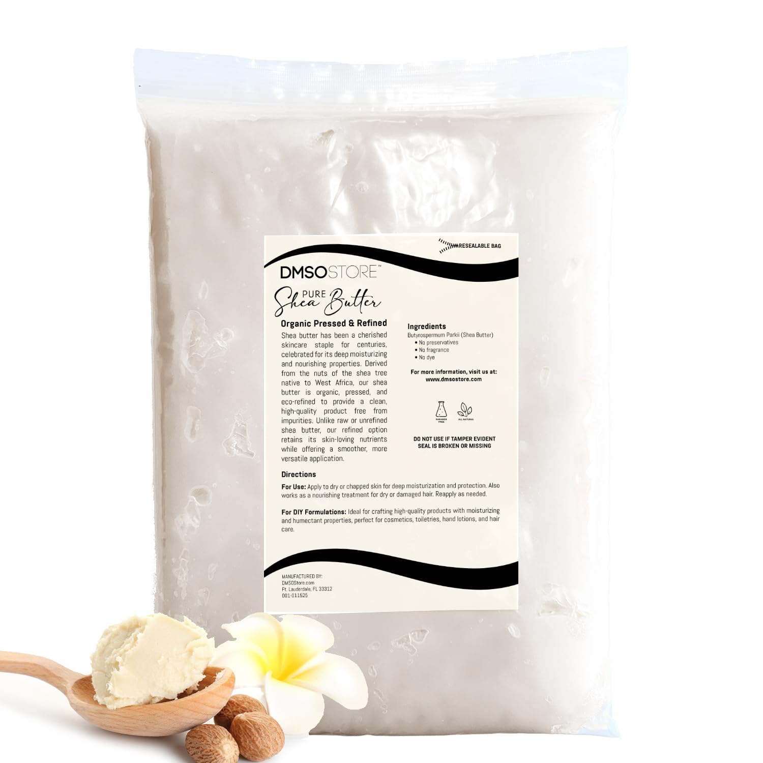 Refined Shea Butter Unscented 1 LB Bulk – 100% Pure African Shea Butter for Hair & Dry Skin – Deep Moisturizer for Face & Body – DIY Whipped Body Butter, Soap & Lip Balm