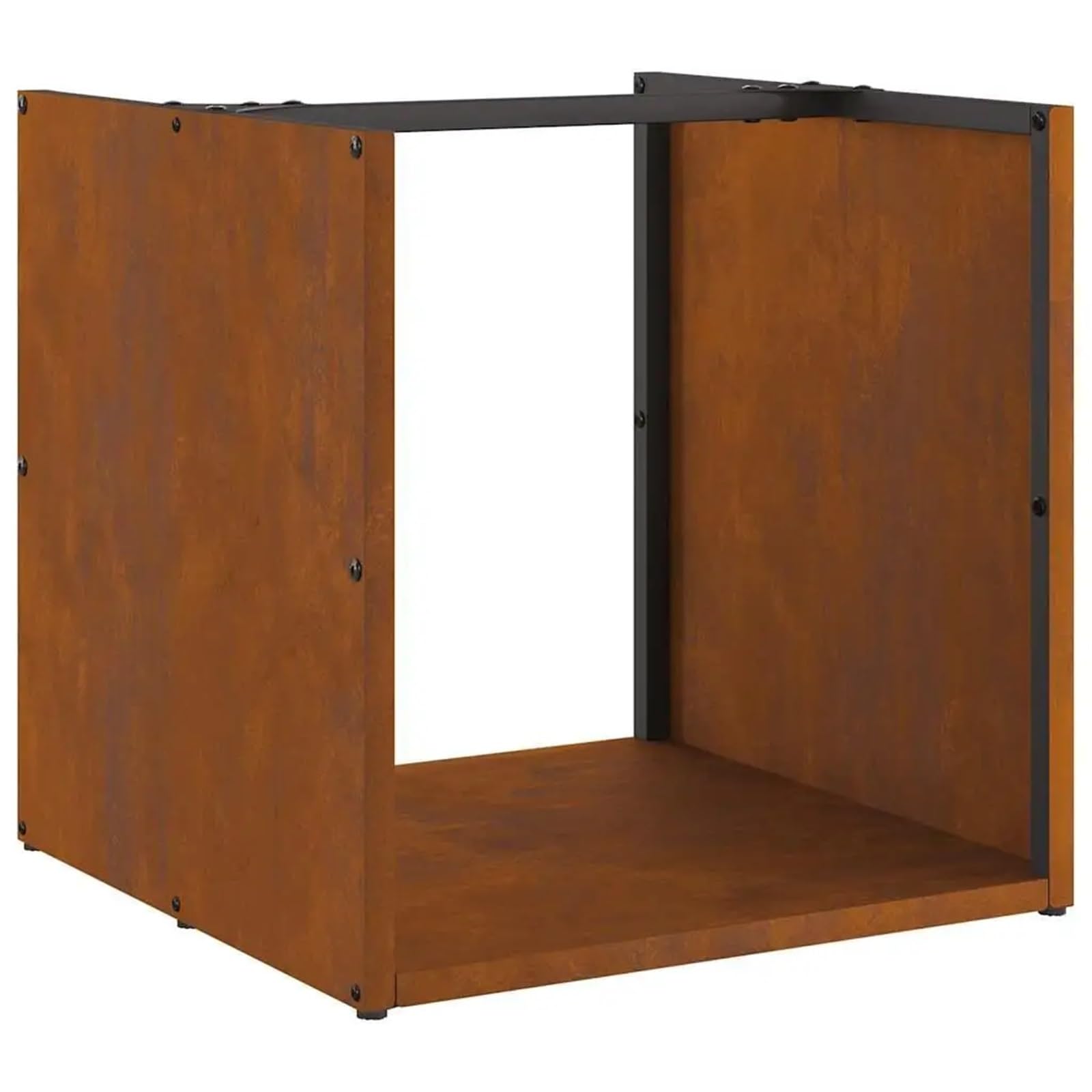 Porta legna Portalegna in acciaio resistente alle intemperie 40x40x40 cm - Soluzione for lo stoccaggio all'aperto