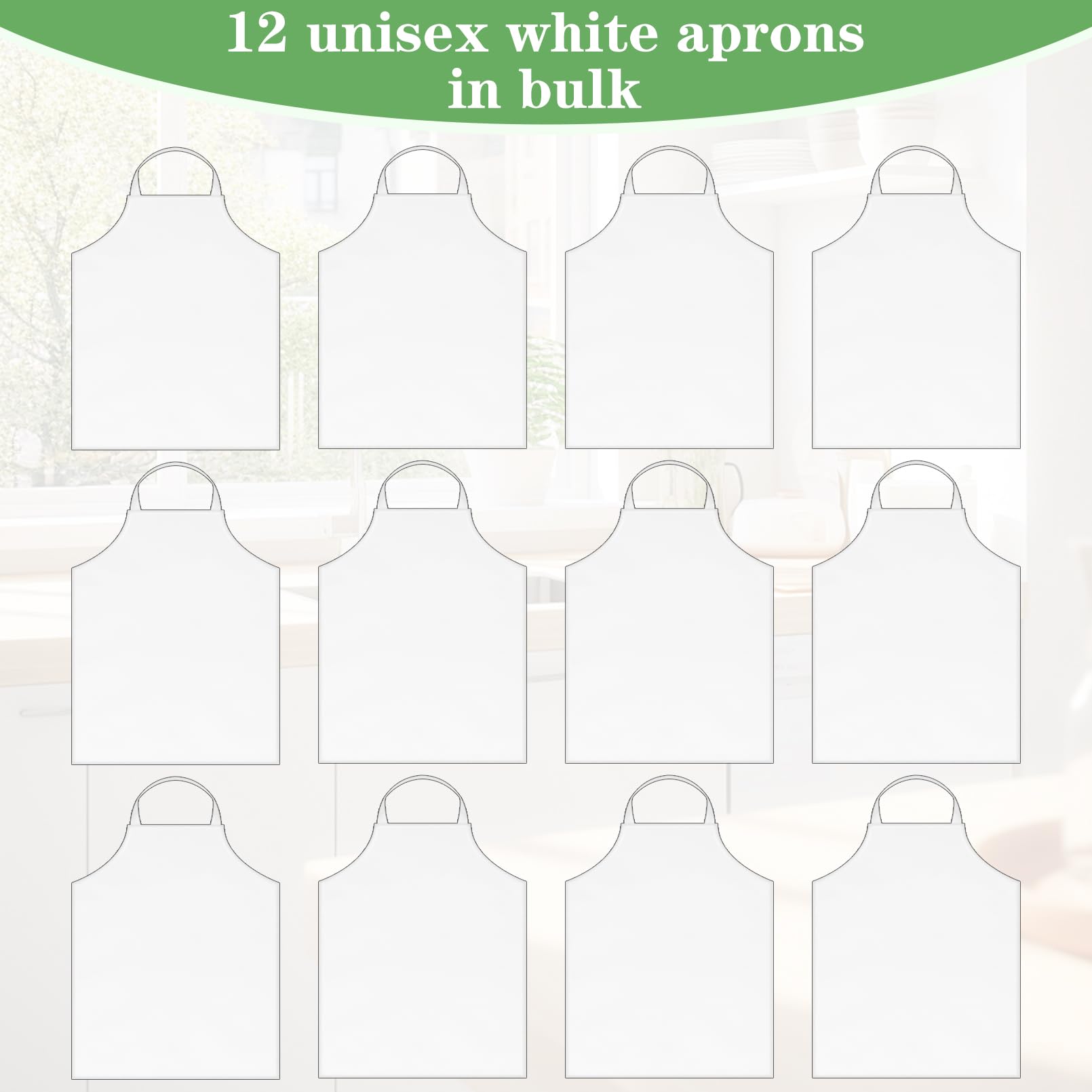 Lot de 12 tabliers blancs en vrac