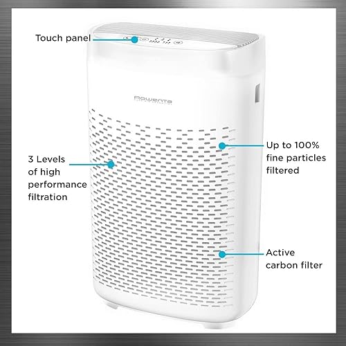 Miniatura 4 de Rowenta Pure Air Essential - Purificador de aire para el hogar con HEPA y filtración de carbono que elimina el 99.98% con filtración de 3 niveles,