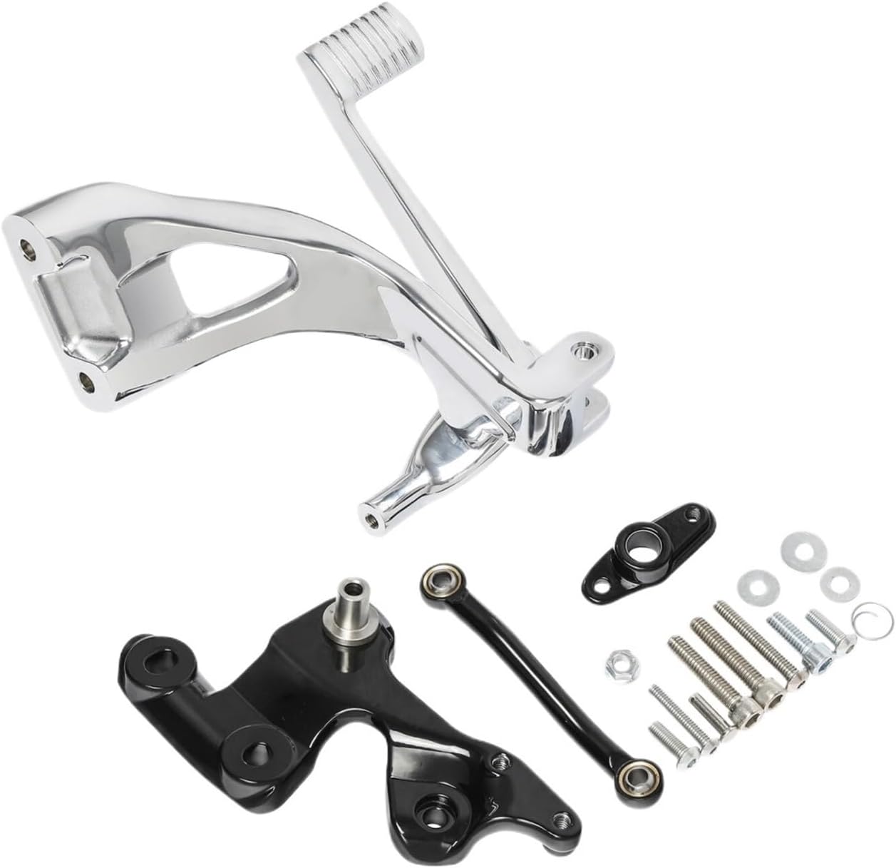 Motorcycle Mid Controls Brake Side Compatible With Harley FLSB FXFB FXFBS 2018-2022(Chrome)
