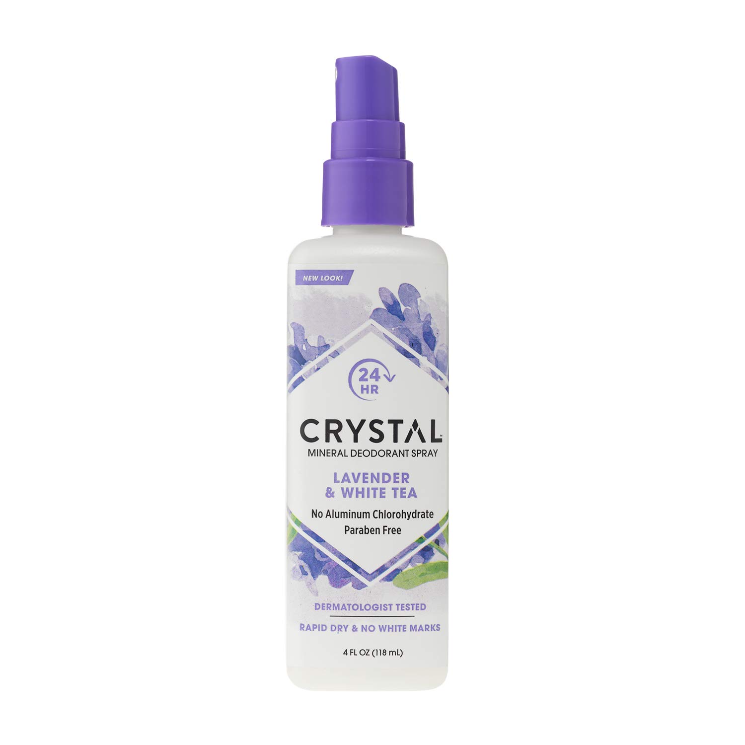 CRYSTAL Mineral Deodorant Spray- Body Deodorant With 24-Hour Odor Protection, Lavender & White Tea S