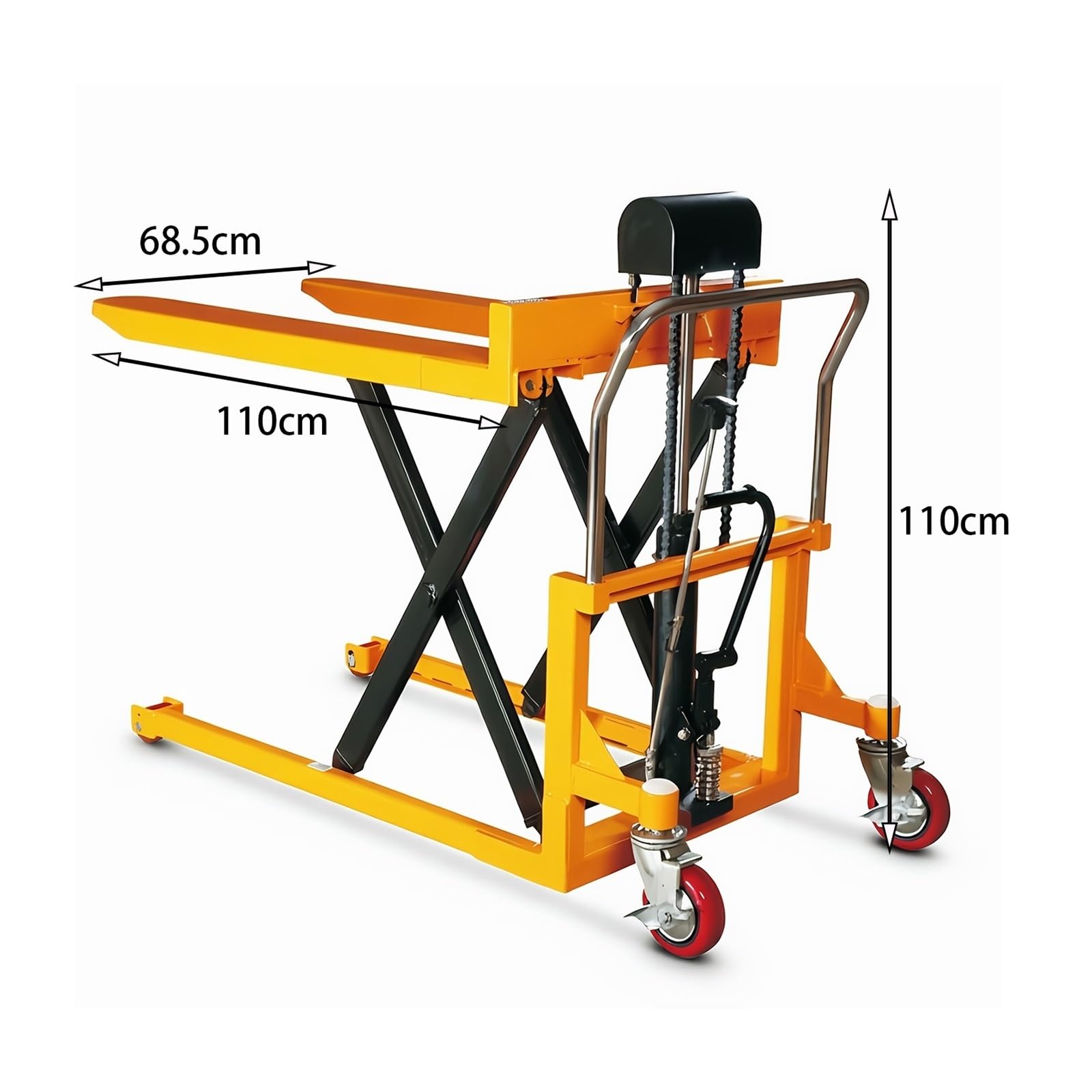 Palettenwagen Manueller hydraulischer Scherenpalettenhub von 89 cm for die LKW-Beladung(L)