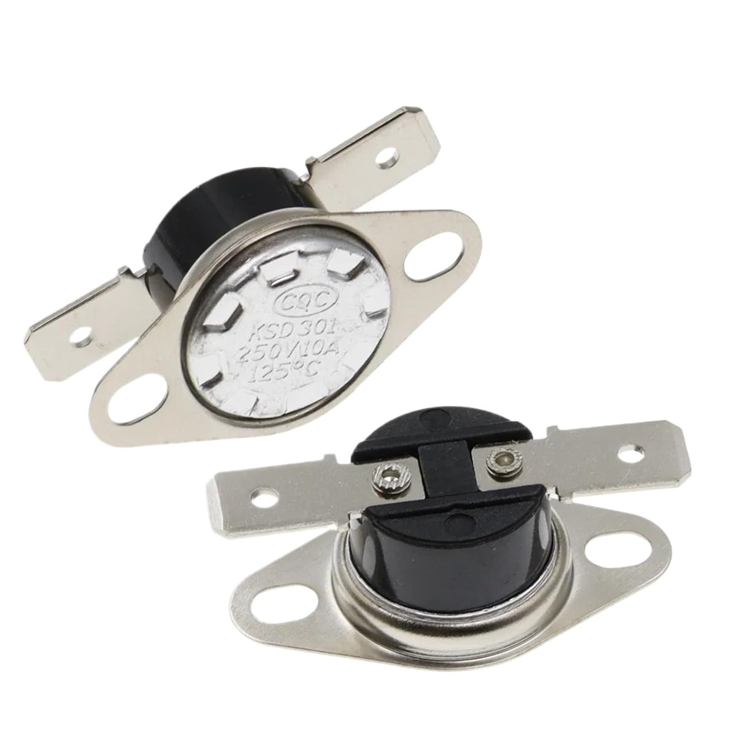 1Pcs Normally Open KSD301 10A 250V 0-160 Degree Normally Closed KSD-301 Temperature Switch Thermostat Sensor 50 60 65(125 Degree,Normally Closed)