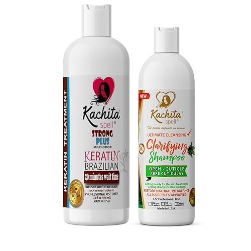 Kit NEW Brazilian Keratin Blowout Treatment Kachita Spell Chocolate 32 fl oz + Champú Clarify disponible en Yaxa Costa Rica