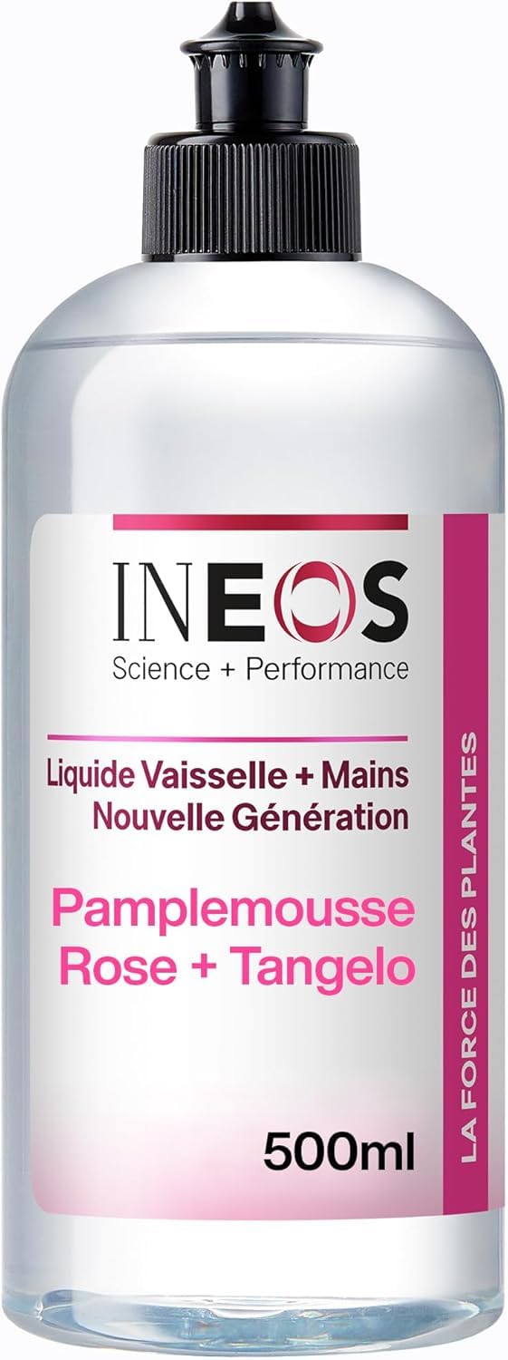 INEOS Liquide Vaisselle 2 En 1 Pamplemousse Rose & Tangelo 500ML