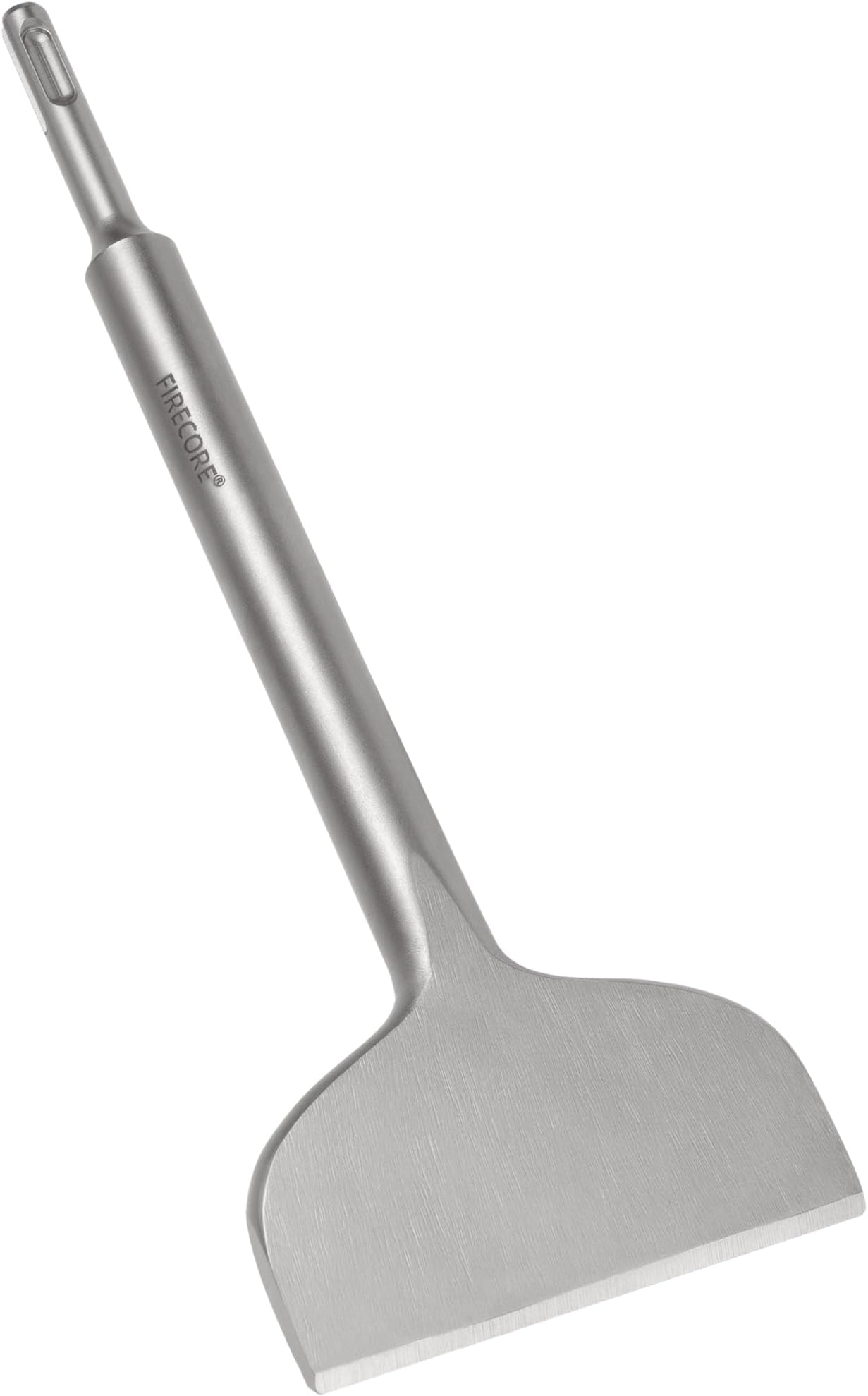 Firecore SDS Plus Chisel, 4x11 Inch Tile Removal Bit for Rotary Hammer Drill, Steel Shovel Scaling Flat Tool for Thinset Vinyl Concrete Mortar Flooring Adhesives Glue