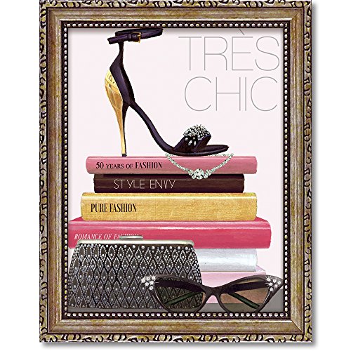 ユーパワー アートフレーム/静物 パリスタイルゴールド&ブラック2 W19.5xH24.5cm