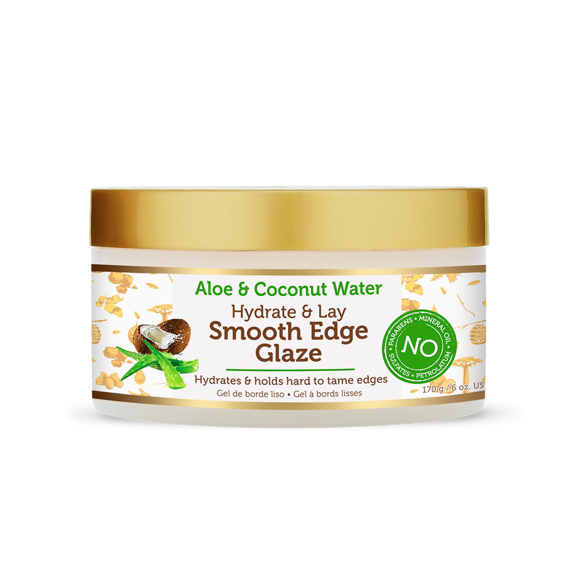 African Pride Moisture Miracle Smooth Edge Glaze – Maximum Edge Control & Hydration, Non-Flaking Edge Gel | Natural Ingredients, Coconut & Aloe Water | Nourish, Moisture & Hold | 6oz