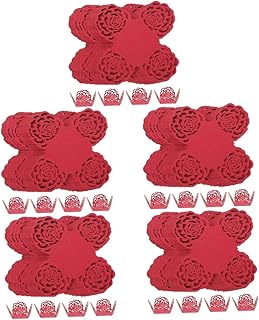 ABOOFAN 250 Pcs Chocolate Paper Cups Candycanes Pallet Candy Cups Chocolate Packaging Tray White Wrapping Paper Table Tray...