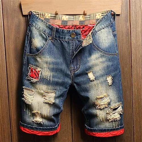 Jean court d'été pour homme : short en coton décontracté grande taille style high street