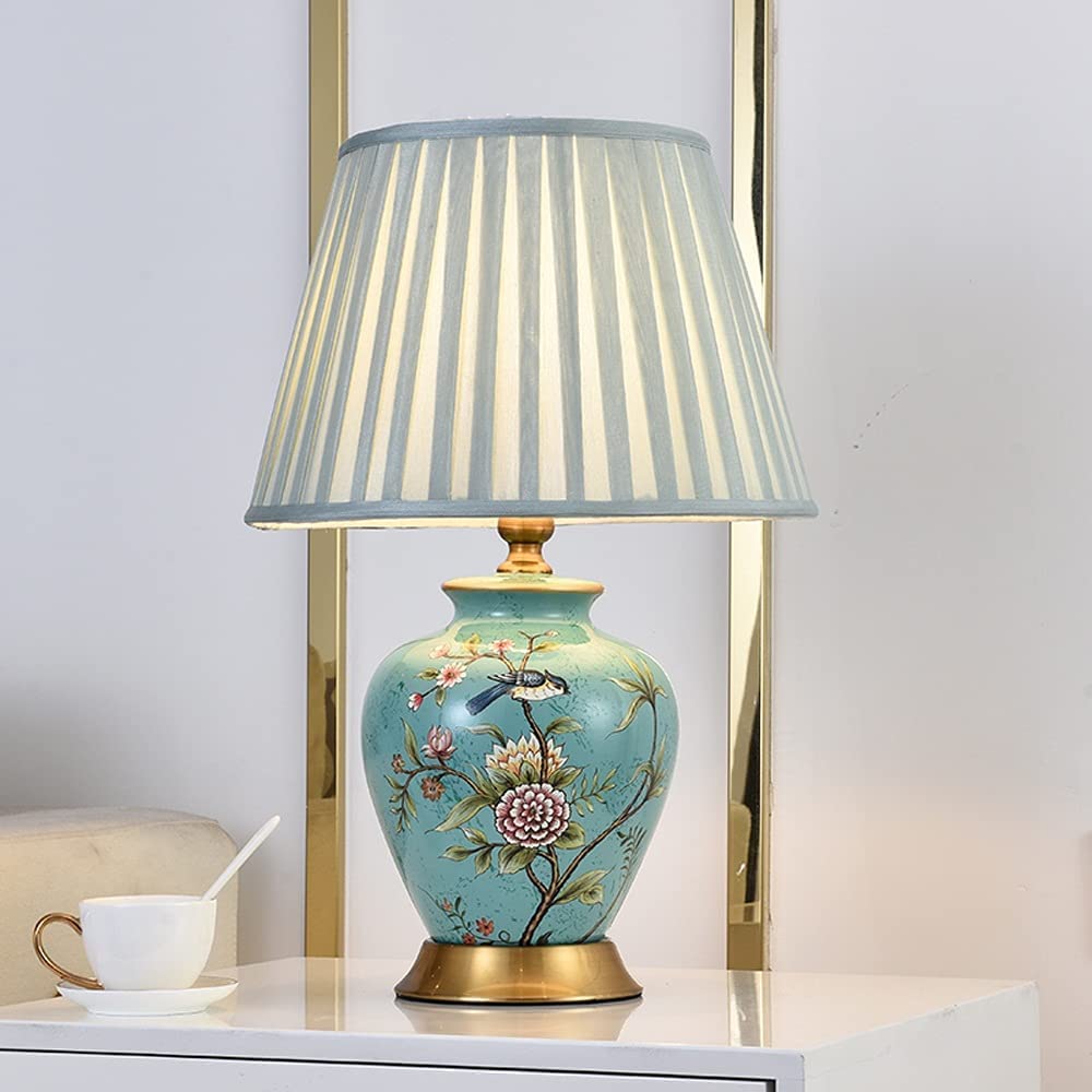 Lampe De Chevet Vintage – Porcelaine De Limoges, Motif Lyonnais Infanterie