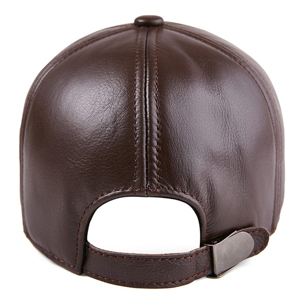 Cappello da Baseball in Pelle Cappello di Hip Hop - Cappello Uomo Donna - Unisex Regolabili Berretto da Baseball