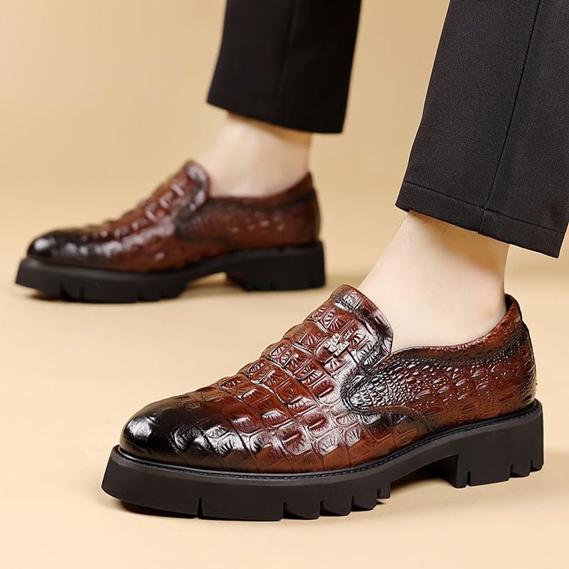 Men's Business Casual Loafers Patent Leather Formal Oxford Slip On Dress Shoes3