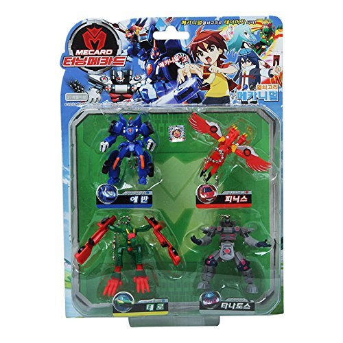 TURNING MECARD keychains 4PCS Toy Robot Korea TV Animation Character /ITEM#G839GJ UY-W8EHF3162501