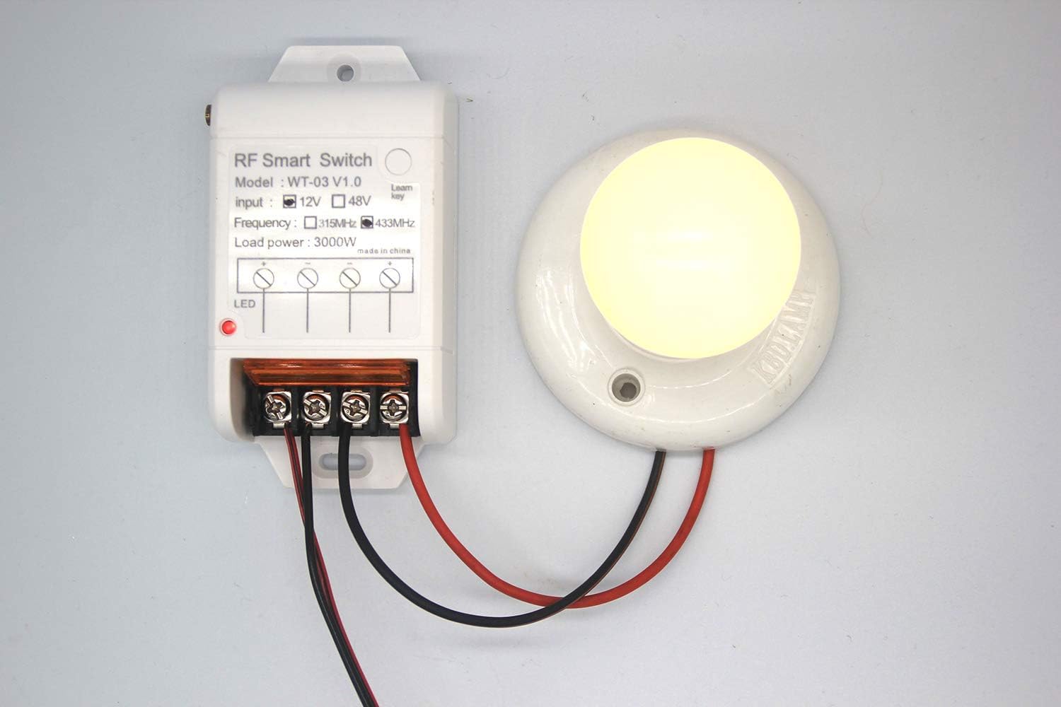 12V-24V 30A Funkschalter Hochleistungs-Einkanal-Funkfernbedienungsschalter hupenbeleuchtung Modifikation Fernbedienung Schalter motor