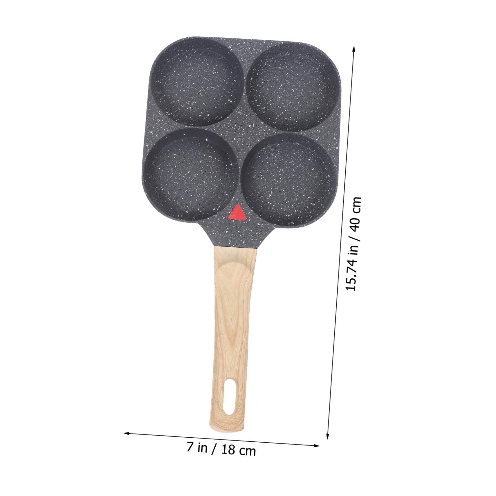 Cabilock 4fori Padella Per Uova Antiaderente Manic Legno Resistente Al Calore Per Cucinare Pancake e Frittate Casa Cucina